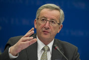 Jean-Claude Juncker présentant les résultats de la réunion de l'Eurogroupe (c) SIP