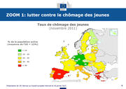 Le chômage des jeunes : une priorité identifiée au sommet informel du 30 janvier 2012, ici dans la présentation faite par le président de la Commission européenne aux chefs d'État et de gouvernement