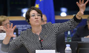 La commissaire européenne désignée Violeta Bulc lors de son audition au Parlement européen, le 20 octobre 2014