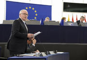 Frans Timmermans, premier vice-président de la Commission européenne, lors de la présentation de l'agenda sur la sécurité en Europe devant le Parlement européen le 28 avril 2015 (c) European Union 2015 EP