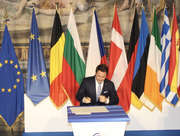 Xavier Bettel a signé la Déclaration de Rome le 25 mars 2017