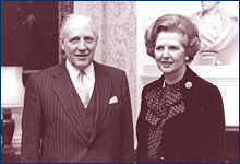 Pierre Werner et Margeret Thatcher