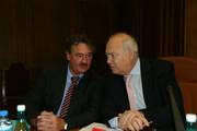 Jean Asselborn avec Miguel Angel Moratinos, ministre des Affaires étrangères de l'Espagne