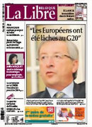 Jean-Claude Juncker en couverture de la Libre Belgique du 23 avril 2009
