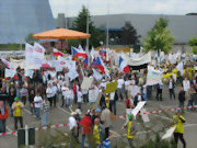 Manifestation des agriculteurs à Luxembourg, où siégeait le Conseil Agriculture