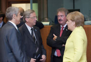 José Socrates, Jean-Claude Juncker, Jean Asselborn et Angela Merkel