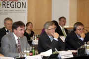 11e sommet de la Grande Région : Jean-Marie Halsdorf, Jean-Claude Juncker et Peter Müller