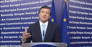 José Manuel Barroso présentant ses orientation en conférence de presse le 3 septembre 2009. Photo extraite de la vidéo de la Commission européenne