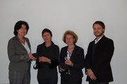 Karin Pundel, directrice de l’ANEFORE, Chantal Mertens, Mariette Kerger-Scheller et Sacha Dublin, coordinateur eTwinning au Luxembourg