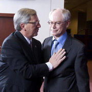 Jean-Claude Juncker et Herman Van Rompuy. Source : Le Conseil de l'UE