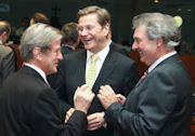 Bernard Kouchner, Guido Westerwelle et Jean Asselborn