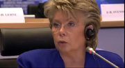 Viviane Reding lors de son audition au Parlement européen