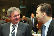 Jean Asselborn avec le ministre des Affaires étrangères polonais, Radek Sikorski