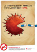 Affiche de la campagne luxembourgeoise au sujet du bon usage des antibiotiques