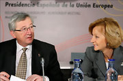 Jean-Claude Juncker et Elena Salgado