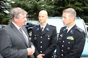 Jean Asselborn et les deux policiers de la Police grand-ducale qui participent à la mission d’observation de l’UE en Géorgie