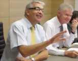 Laurent Mosar et Ben FAyot lors de la réunion du 22 juillet 2010. Source : www.chd.lu