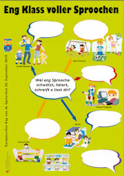 "Eng Klass voller Sproochen" : une affiche pour valoriser la richesse linguistique de l'école luxembourgeoise à l'occasion de la Journée européenne des langues 2010
