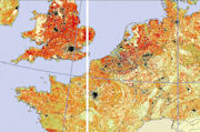 Zoom sur la biodiversité des sols en Europe, une vue sur l'une des cartes réalisées dans l'atlas du CCR