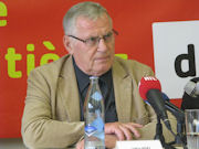 Lothar Bisky, député européen et président de la Gauche européenne, à Luxembourg le 24 septembre 2010