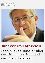 Jean-Claude Juncker en première page du site de la Badische Zeitung, le 28 septembre 2010