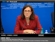 Cecilia Malmström présentant la proposition de la Commission le 21 septembre 2010. Source : EBS