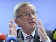Jean-Claude Juncker s'exprime devant la presse à l'issue du Conseil © 2010 SIP / JOCK FISTICK