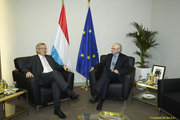 Jean-Claude Juncker et Herman Van Rompuy lors de leur rencontre à Bruxelles le 31 août 2010 (c) Le Conseil de l'UE