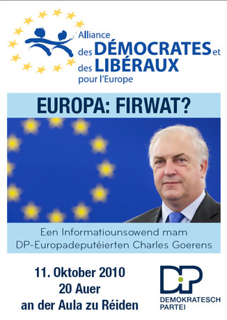 Firwat Europa ? Une soirée de débat et d'information avec l'eurodéputé Charles Goerens à Redange