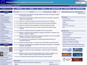 La Une du site de la DG Concurrence de la Commission européenne le 8 décembre 2010