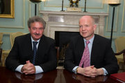 Jean Asselborn et William Hague à londres le 24 janvier 2011 © 2011 SIP / Charles Caratini, tous droits réservés