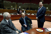 Wolfgang Schäuble, Luc Frieden et George Osborne au Conseil ECOFIN du 15 février 2011 (c) Le Conseil de l'UE