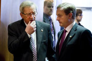 Jean-Claude Juncker avec le Premier ministre d'Irlande, Enda Kenny, Sommet zone euro, 11 mars 2011 (source: Conseil)
