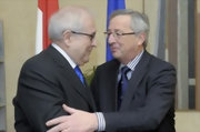 Rainer Brüderle est venu rendre visite à Jean-Claude Juncker le 28 février 2011