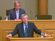 Jean-Claude Juncker tenant devant la Chambre son discours sur l'état de la Nation le 6 avril 2011