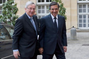 Jean-Claude Juncker et François Fillon à Paris le 28 avril 2011 (c) Matignon / Yves Malenfer