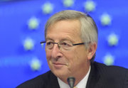 Jean-Claude Juncker à l'issue de la réunion de l'Eurogroupe du 16 mai 2011 © SIP / JOCK FISTICK