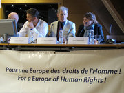 Jürgen Stoldt, Jean-Pierre Dubois, Anna Sabatova, table-ronde de l'AEDH, 29 mai 2011