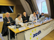Pierre Barge, Eleni Takou, Johannes Feest,, Jürgen Stoldt, Jean-Pierre Dubois, Anna Sabatova, table-ronde de l'AEDH, 29 mai 2011 mai 2
