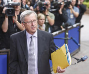 Jean-Claude Juncker à son arrivée au Conseil européen le 23 juin 2011 © SIP / JOCK FISTICK