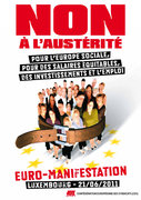 Euromanifestation à Luxembourg, affiche, 21 juin 2011