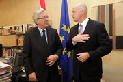 Jean-Claude Juncker a reçu le Premier ministre grec Georges Papandréou à Luxembourg le 3 juin 2011 (cc) Photo provenant du site http://www.flickr.com/PrimeministerGR