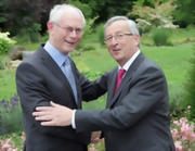 Herman Van Rompuy reçu à Luxembourg par Jean-Claude Juncker le 21 juin 2011 en vue de préparer le Conseil européen des 23 et 24 juin 2011