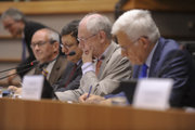 Jose Manuel BARROSO, Herman VAN ROMPUY et Jerzy BUZEK devant les eurodéputés le 28 juin 2011 pour débattre des résultats du Conseil européen des 23 et 24 juin © European Union 2011 PE-EP