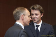 Luc Frieden et François Baroin lors de la réunion de l'Eurogroupe du 11 juillet 2011 (c) Le Conseil de l'UE