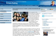 La page web du site de la commissaire Viviane Reding annonçant la proposition de faire de 2013 l'année européenne des citoyens