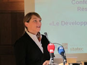 Christiane Löh, auteur de l'étude "Indicateurs statistiques harmonisés - Le développement durable dans la Grande Région"