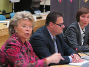 La commissaire européenne Viviane Reding lors de la conférence organisée par le CET, le 24 octobre 2011