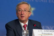 Jean-Claude Juncker rendant compte à la presse des travaux de l'Eurogroupe le 3 octobre 2011 (c) Conseil de l'UE