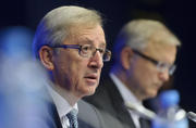 Jean-Claude Juncker le 29 novembre 2011 lors de la réunion de l'Eurogroupe (c) SIP - Jock Fistick